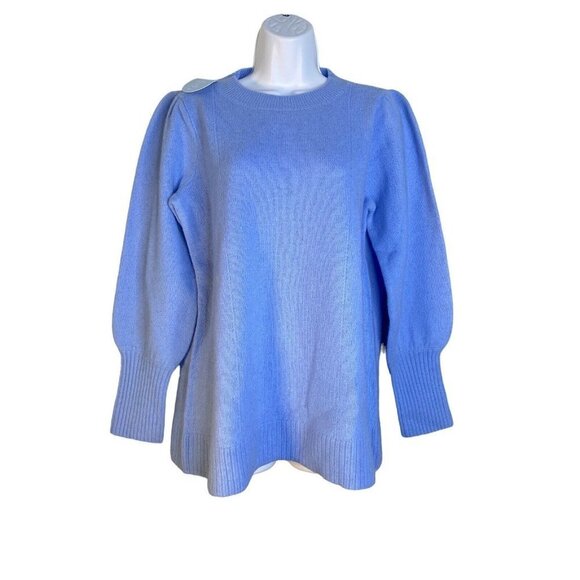 Hill House Womens The Sylvie Sweater Vista Blue Merino Wool Pullover Size Medium - Picture 2 of 9